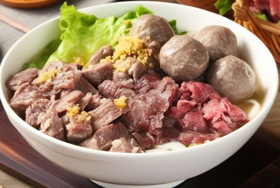 牛肉丸牛肉双拼粉面
